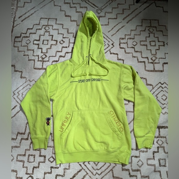 Other - Neon Yellow Graphic Hoodie